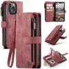 Magnetiska telefonfodral Pu Leather Wallet Card Bag Holder For Magsafe iPhone 15 14 12 13 Pro Max Plus Full Covers Purse Style Dålig handväska Klassiska kortplatser Telefonfodral