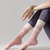 Chaussettes de sport automne et hiver pour femmes, Tube Long, Yoga, Pilates, tout compris, bout rond épais, mi-mollet