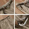 Pantalon Cargo japonais pour hommes, pantalon court en coton lourd, taille libre, assorti avec tout, ample, décontracté, pour jeunes, printemps et automne