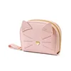 Wallets Splicing Cute Student Organ Card Bag PU Large Capacity Zipper Mini Purse For Women