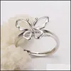 Smyckesinställningar MLJY Pearl Ring 50% SLIVER RINGS 6 Styles Diy Justerbar storlek Julgåva Drop Delivery Dhgarden OT5OS