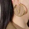 Boucles d'oreilles créoles pour femmes, grand cercle doré, simples, de styliste, 279E