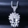 Collier pendentif NARUTO en or 14 carats glacé pour hommes, HIP HOP, Micro pavé de zircone cubique, collier de diamants simulés GB1286286u