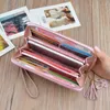 Wallets Wristband Phone Purses Women Splice Female Purse Leather Ladies Long Woman Big Card Holder Clutch Zipper