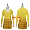Tematdräkt i lager Anime Clueless CultureIk Cosplay Outfits For Adult Women Girl Yellow Plaid Suft Jacket Skjorta Halloween 230920