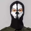 Accessoires de costumes jeu fantômes Skull Black Face Mask Cosplay Motorcycle Tactical Balaclava Hood Warmroproof Adult Unisexe Halloween Prop