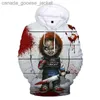 Sudaderas con capucha para hombre Sudaderas Novia de Chucky Sudadera con capucha impresa en 3D Sudaderas Hombres Mujeres Moda Casual Jersey Chucky Harajuku Streetwear Tallas grandes SudaderasL230920