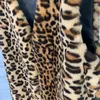 Pele feminina inverno falso colete sem mangas jaqueta de pelúcia feminino 2023 em outerwears senhoras casaco leopardo roupas femininas