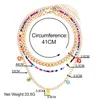 Цепочки в богемном стиле, металлическая цепочка, разноцветные бусины, кулон с цветком, ожерелье для женщин, разноцветные бусины, колье, воротник, кубинский коренастый