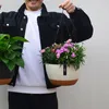 Planters krukor 2 uppsättningar hängande blomkruka små korgar växter utomhus plantering container planter förvaring blomkruka hållare växthängare 230920