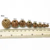 Beads Multi-size 8-24mm Coffee Color Stripe Wood Natural Round Ball Bead For Making DIY Fashion Jewelry Necklace Bracelet