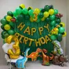 Autres fournitures de fête d'événement 97pcs dinosaure anniversaire décoration ballons arc guirlande kit heureux feuille rideaux dino thème faveur 230919