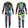 Catsuit-kostuums Geometrie Print Vakantiefeestbodysuit KidsJumpsuit Carnavalsfeest Stretch Vrijetijdskleding Cosplaykostuum Kinderen Sexy Jumpsuit