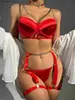 Seksowna set Ellolace bielizna z paskiem łańcuchowym Sexyporn Bielizna Kobiety Ciało 6-częściowe zmysłowe zestawy erotyczne Fine Intimate Tarter Sexy strój L230920