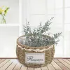 Jardinières de jardin, panier de tissage de paille, conteneurs de plantes, Style campagnard, Pots d'intérieur en jonc de mer naturel fait à la main pour l'extérieur