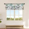 Cortina Vintage tulipán flor mariposa cortinas transparentes para cocina café medio corto tul ventana cenefa decoración del hogar