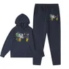 Sweats à capuche de haute qualité sport lettre décoration sweats à capuche hauts ensembles pantalons de sport jogger coton serviette broderie femmes polaire sweats à capuche