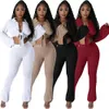 Designer Tracksuits Knitted Two 2 Piece Sets Women Outfits Fall Winter Long Sleeve Bandage Knitting Shirt and Pants Autumn Sweatsuit Wholesale Clothes 10147