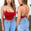 Tanks pour femmes Femmes Summerhalter Sangle Gilet Sexy Dos Nu Crop Tops Clubwear Sans Bretelles Bras 46d