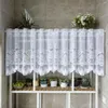 sheer lace curtain white