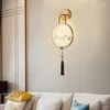 Duvar lambası yatak odası başucu bakır Çin oturma odası ampul yaratıcı led modern minimalist merdiven koridor