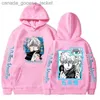 Erkek Hoodies Sweatshirts 2023 Yeni Anime Jujutsu Kaisen Satoru Gojo Hoodie Büyük Boyu Sonbahar Kış Polar Sweatshirt Erkek Kadınlar Uzun Kollu Kişme230920