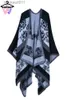 Damen Cape Neu in Frauen Capes Schal Mode Imitation Kaschmir Geometrische Quadrate Blumen Punkte Sterne Damen Schal Schal Frau Ponchos Mantel L230920