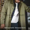 Męskie okopy płaszcze Maden Men Amekaji Trench Coats Mid-Leng Jackets Płaszcze Solidne luźne dopasowanie wiatrówki kieszeń plus size płaszcze J230920