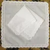 Conjunto de 12 Textiles para el hogar Pañuelo de boda 3030 CM Algodón Pañuelos para damas Adultos Mujeres Pañuelo Regalos de fiesta Bordado Crochet Lace2232v