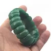 Naturlig grön Aventurine Jade Stone Pärlor Armband Naturliga ädelstenarmbandsmycken för kvinna för gåva
