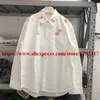 Мужские футболки MM6 Margiela Speckle Printing Shirts Мужская женская рубашка Oversize Блузка с длинным рукавом 230920