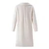 Frauen Trenchcoats Warm Für Frau Revers Faux Wolle Jacke Mantel Plus Größe Dame Dicke Outwear Herbst Winter Kleidung 2023 lang