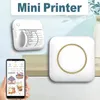 Mini stampante per etichette portatile Stampante fotografica compatibile con BT Stampante tascabile senza inchiostro per stampante per etichette per macchina per la produzione di adesivi termici per iPhone