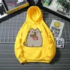 Heren Hoodies Sweatshirts Kawaii Kinderkleding Koffie Kat Liefde Donut Dierenprint Roze Hoodie Meisjes Harajuku Grappig Geel Sweatshirt Kinderkleding JasL230920