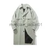 Herrgravrockar koreanska mode män trench coat harajuku vindbrytare affärer casual överrock män kvinna outwear hip hop streetwear rockar j230920