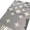 Winterschal, klassischer Designer-Kaschmir-warmer Schal für Herren und Damen, großer Winterschal mit Monogramm, Größe 184 cm x 34 cm
