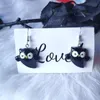 Boucles d'oreilles pendantes cloche fantôme, bijoux d'halloween, noir et blanc, mode Unique, cadeau pour femmes, chauve-souris amusant, nouveauté 2023