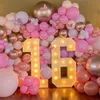 Autres fournitures de fête d'événement Numéro géant Ballon Remplissage Boîte Anniversaire Cadre Décorations Enfants Mariage Anniversaire Décor Baby Shower 230919