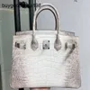 Himalayans Handbags Genuine Leather Nile Crocodile Bag Luxury Portable for Women Have Logo Bpaj
