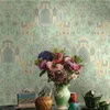 Fonds d'écran Southeast Asian Style Thai Elephant Wallpaper Green Yellow Tropical Rainforest American Living Room Fond Mur