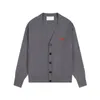 Novo cardigan camisola de malha minimalista bordado carta estilo academia luxo elegante decote em v gola alta pulôver masculino/feminino c00p01