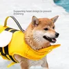 Dog Apparel Life Jacket Vest for Swimming Shark with Rescue Handle Adjustable Reflective Preserver 230919