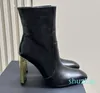 new women's shoes retro fashion versatile boots, can be worn all year round with gold high heels and high-quality branded shoes in multiple colors