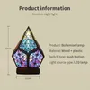 Decorative Objects Figurines Wooden Hollow LED Projection Night Lamp Bohemian Colorful Projector Desk Lamp Household Holiday Atmosphere Lighting 230920