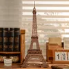 Doll House Accessories Robotime Rolife Night of the Eiffel Tower 3D Wooden Puzzle for Teens Adult Miniature Views Famous Buildings Toys Decoration 230920