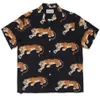 Camisas casuales para hombres 2021ss Patrón de tigre Impresión WACKO MARIA Hawaii Camisa Hombres Mujeres 11 Camiseta de calidad Top Tees154J