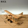 Creative home tabletop airplane model decoration wooden crafts