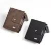 Wallets Anti Theft Brush Business Leather Thin And Short Men's Holders For Men Coin Purse