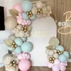 Other Event Party Supplies Baby Shower Balloon Arch Kit Boy Girl Birthday Decoration Baptism Gender Reveal Pink Beige Tiffany Blue Globos Garland Set 230919