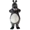 Performance Gray Hippo Mascot Costumes Halloween Cartoon Character Outfit Suit Xmas Outdoor Party Outfit Unisex Promotional Advertising Clothings